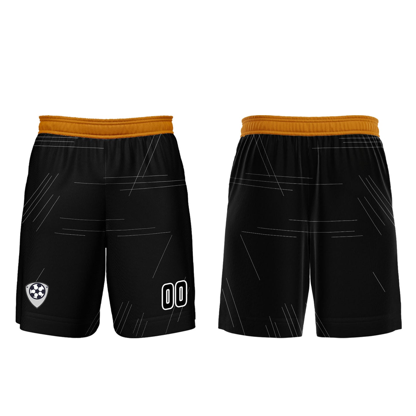 Benutzerdefinierte Schwarz Orange Trikots für Männer Frauen Personalisierte Fußball Uniformen für Erwachsene und Kind