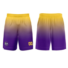 Kundenspezifisches Gelb Lila Basketball Fußball Schießen langes T-Shirt für Erwachsene und Kinder