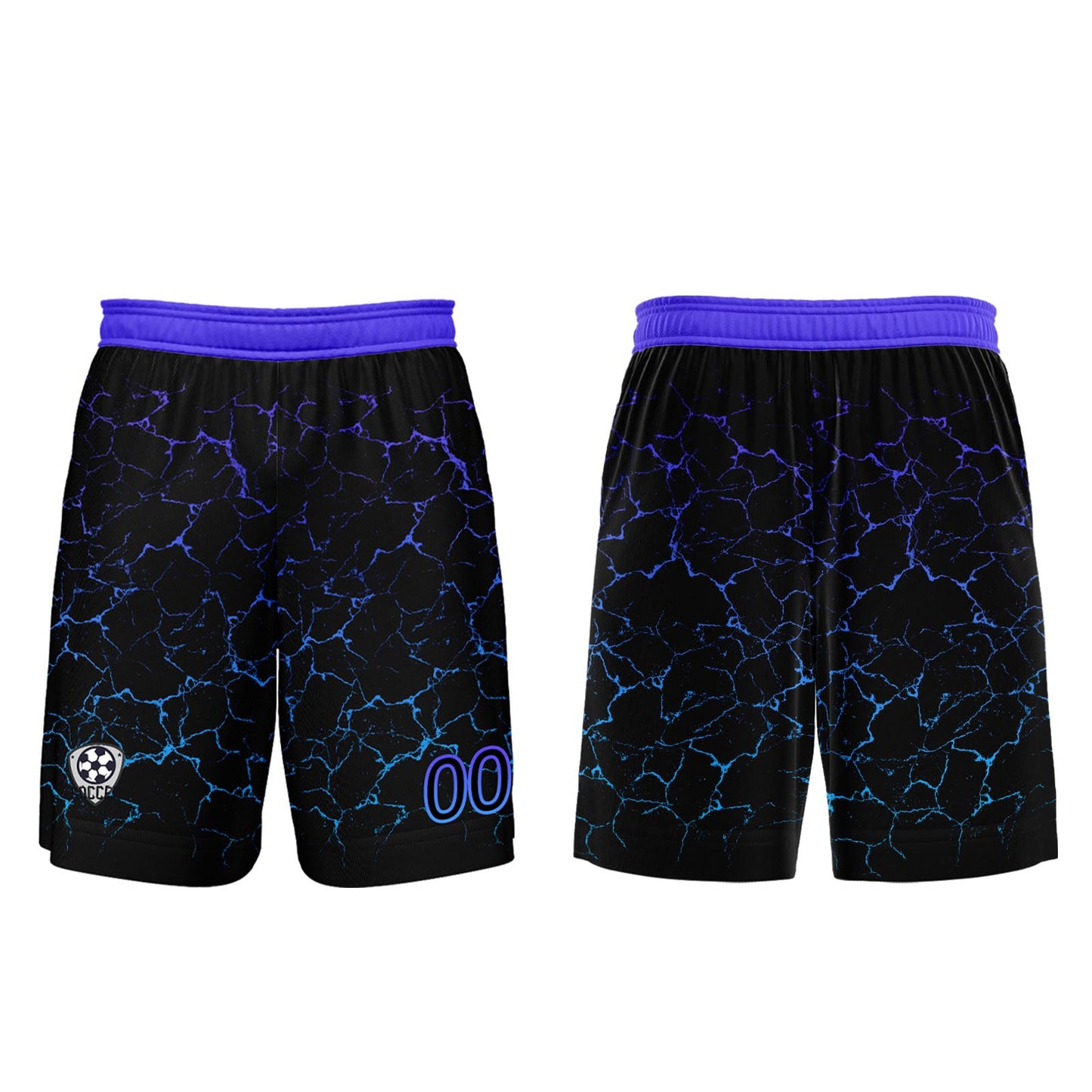 Benutzerdefinierte Schwarz Blau Trikots für Männer Frauen Personalisierte Fußball Uniformen für Erwachsene und Kind