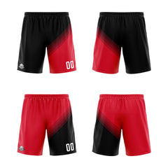 Benutzerdefinierte Schwarz Rot Reversible Basketball Jersey Personalisierte Print Name Nummer Logo