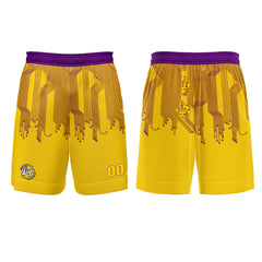 Kundenspezifisches Gelb Lila Basketball Fußball Schießen langes T-Shirt für Erwachsene und Kinder