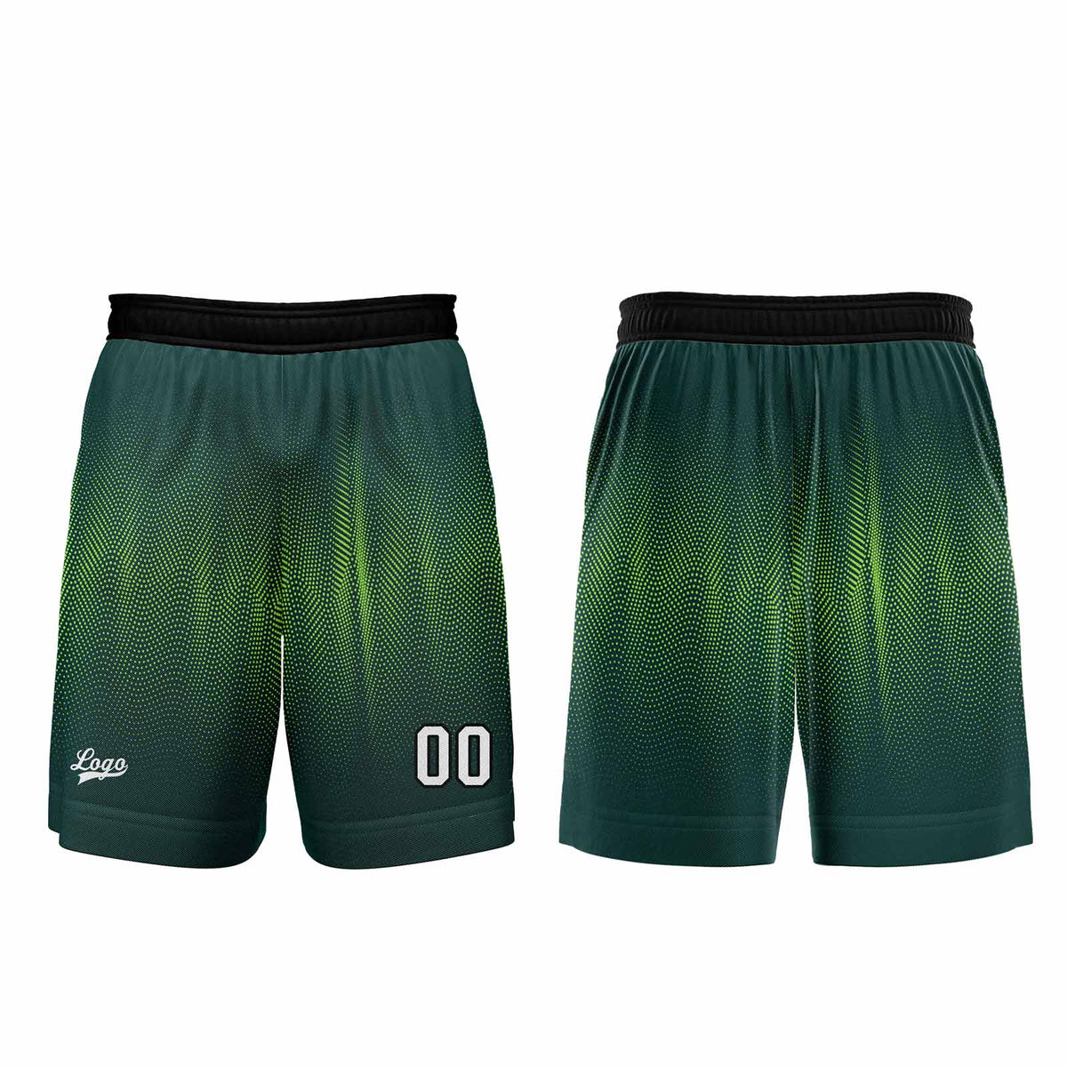 Benutzerdefinierter  Grün Basketball Jersey Uniform Anzug gedruckt Ihr Logo Name Nummer