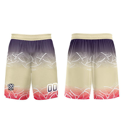 Benutzerdefinierte Beige  Lila Trikots für Männer Frauen Personalisierte Fußball Uniformen für Erwachsene und Kind