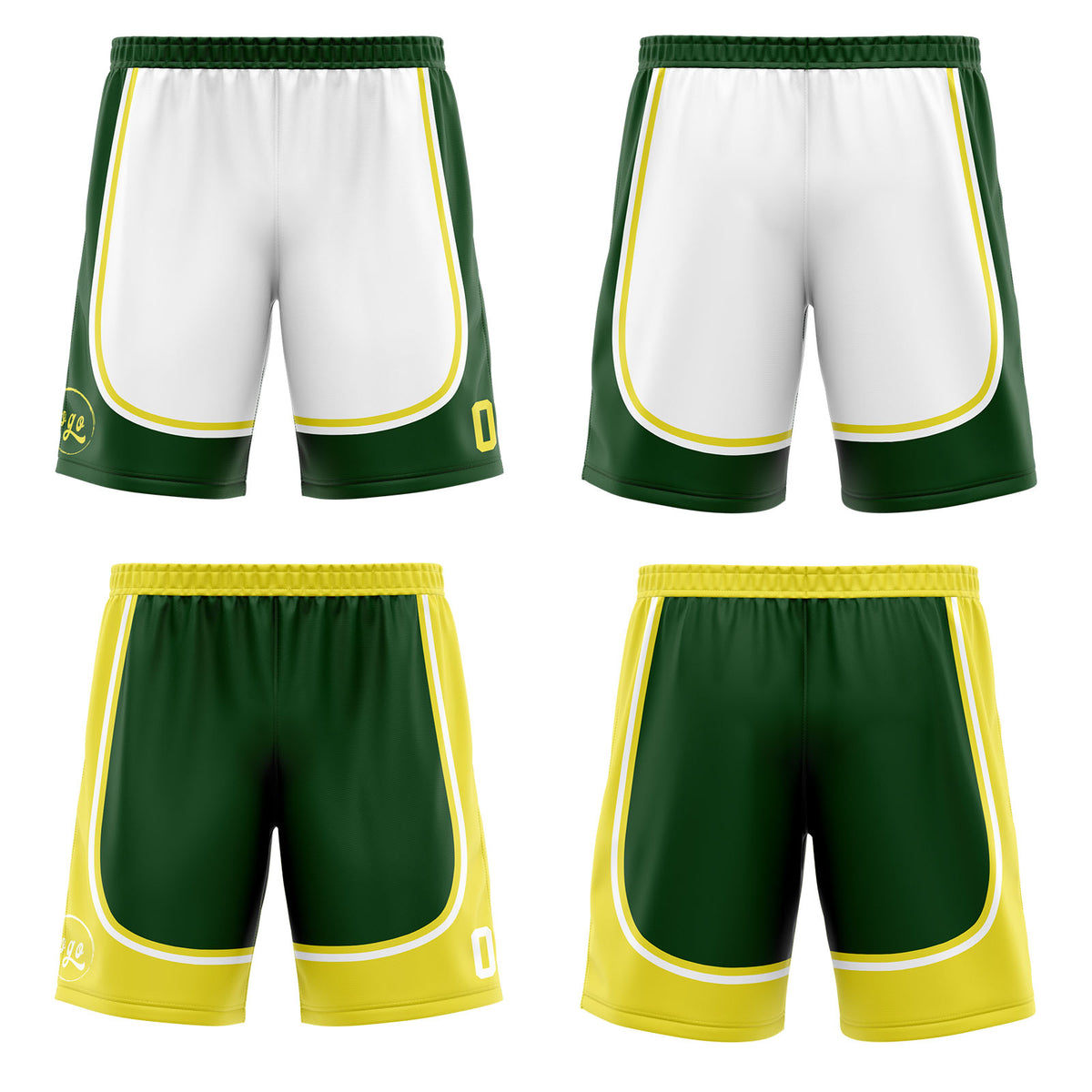 Benutzerdefinierte Langweilig Grün Gelb Reversible Basketball Jersey Personalisierte Drucken Name Nummer Logo