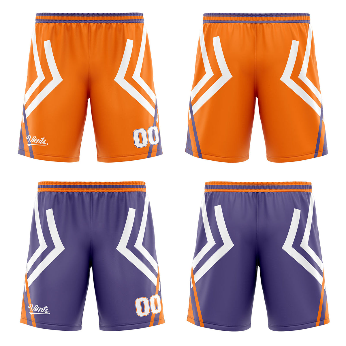 Benutzerdefinierte Orange Lila Reversible Basketball Jersey Personalisierte Drucken Name Nummer Logo