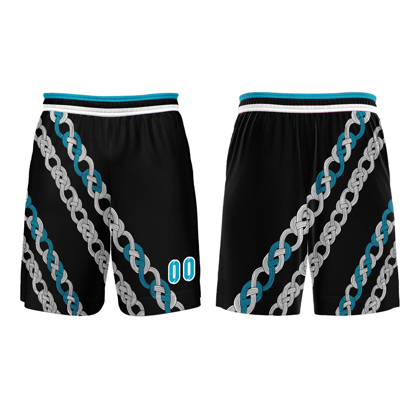 Benutzerdefinierter Schwarz Blau Basketball Jersey Uniform Anzug gedruckt Ihr Logo Name Nummer