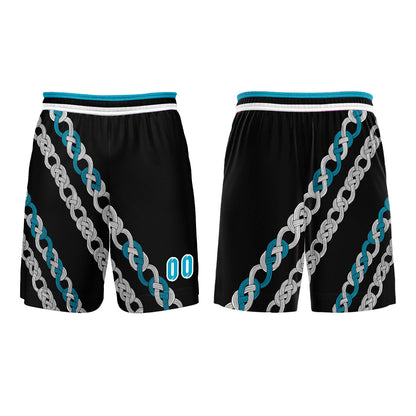 Benutzerdefinierter Schwarz Blau Basketball Jersey Uniform Anzug gedruckt Ihr Logo Name Nummer