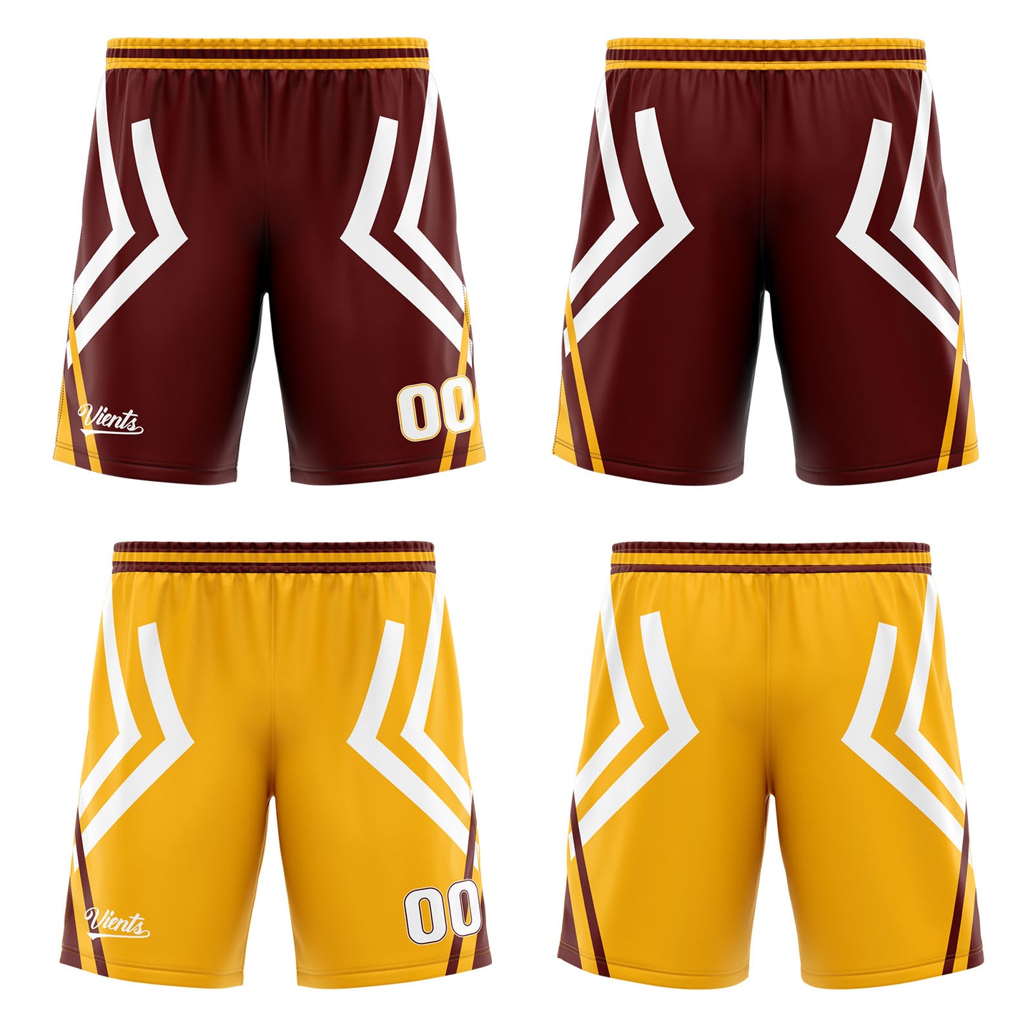 Benutzerdefinierte Braun Gelb Reversible Basketball Jersey Personalisierte Drucken Name Nummer Logo