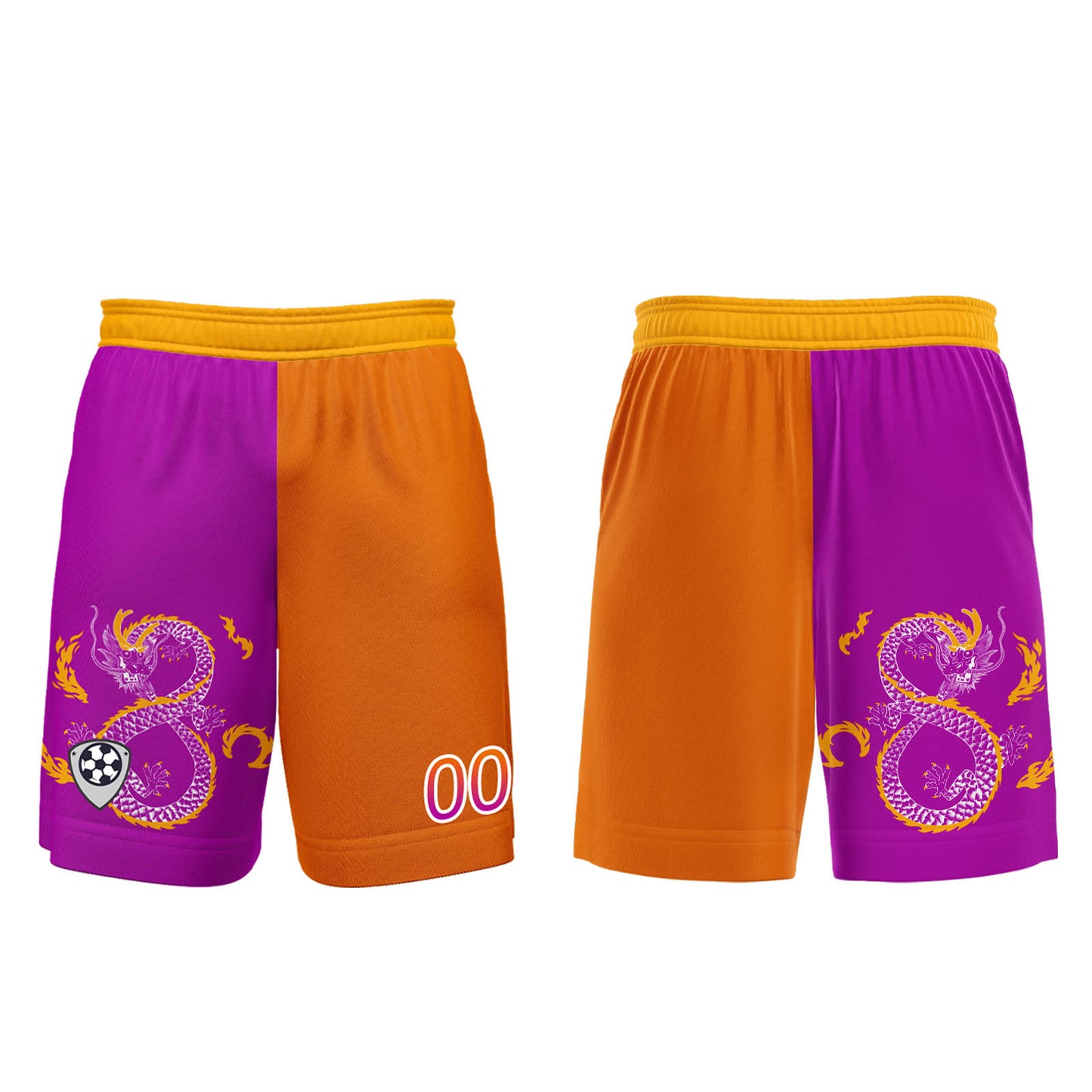 Benutzerdefinierte Lila Orange Trikots für Männer Frauen Personalisierte Fußball Uniformen für Erwachsene und Kind