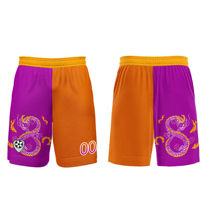 Benutzerdefinierte Lila Orange Trikots für Männer Frauen Personalisierte Fußball Uniformen für Erwachsene und Kind