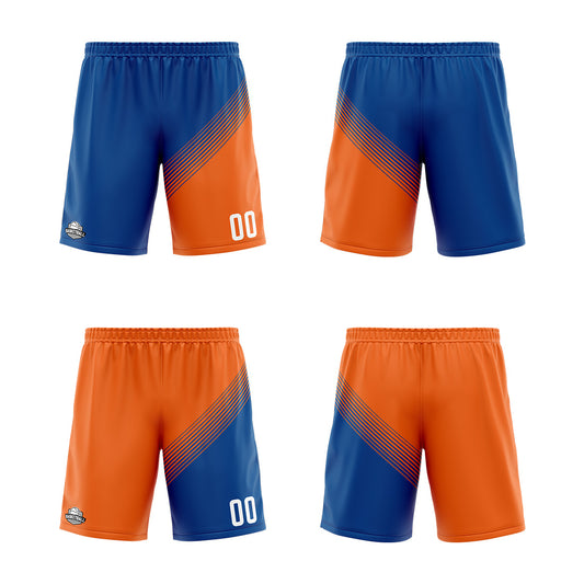 Benutzerdefinierte Blau Orange Reversible Basketball Jersey Personalisierte Print Name Nummer Logo