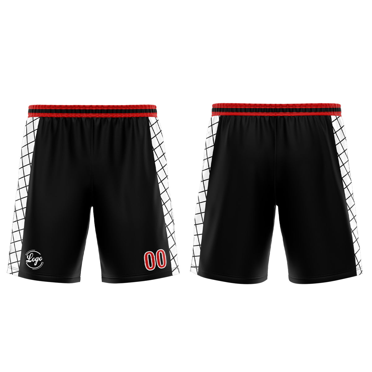 Benutzerdefinierter Schwarz Rot Basketball Jersey Uniform Anzug gedruckt Ihr Logo Name Nummer