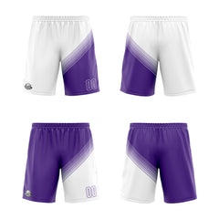 Benutzerdefinierte Weiß Lila Reversible Basketball Jersey Personalisierte Print Name Nummer Logo