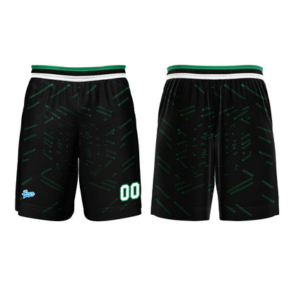 Benutzerdefinierter Schwarz Dunkelgrün Basketball Jersey Uniform Anzug gedruckt Ihr Logo Name Nummer