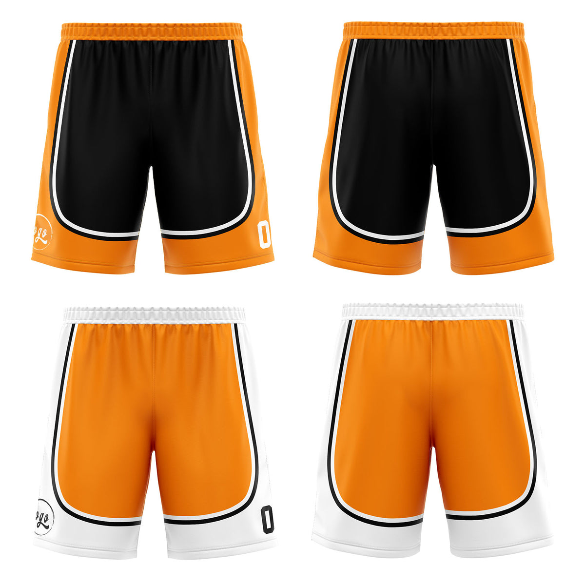 Benutzerdefinierte Schwarz Orange Reversible Basketball Jersey Personalisierte Print Name Nummer Logo