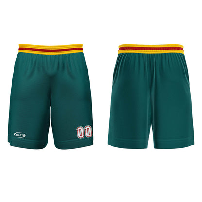Benutzerdefinierter Grün Gelb Weiß Rot Basketball Jersey Uniform Anzug gedruckt Ihr Logo Name Nummer
