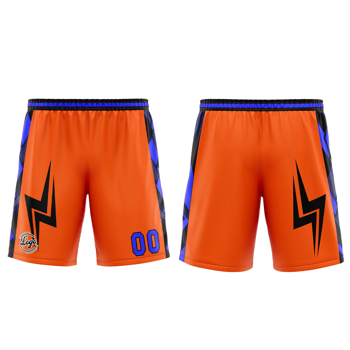 Benutzerdefinierter Orange Blau Basketball Jersey Uniform Anzug gedruckt Ihr Logo Name Nummer