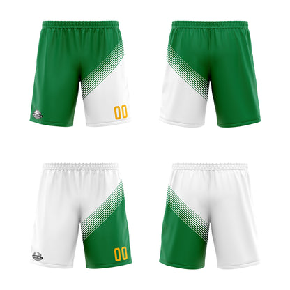 Benutzerdefinierte Grün Weiß Reversible Basketball Jersey Personalisierte Print Name Nummer Logo