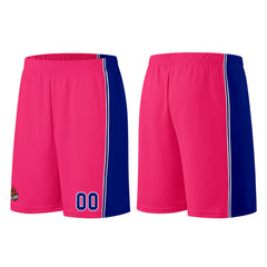 Individuelle Rosa-Königlich Basketball Jersey Shorts für Männer und Frauen Gestickter und gedruckter Name, Nummer und Logo