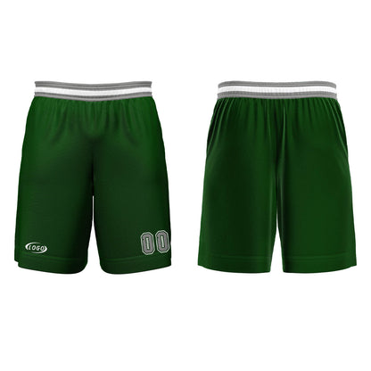 Benutzerdefinierter Grasgrün Grau Weiß Basketball Jersey Uniform Anzug gedruckt Ihr Logo Name Nummer