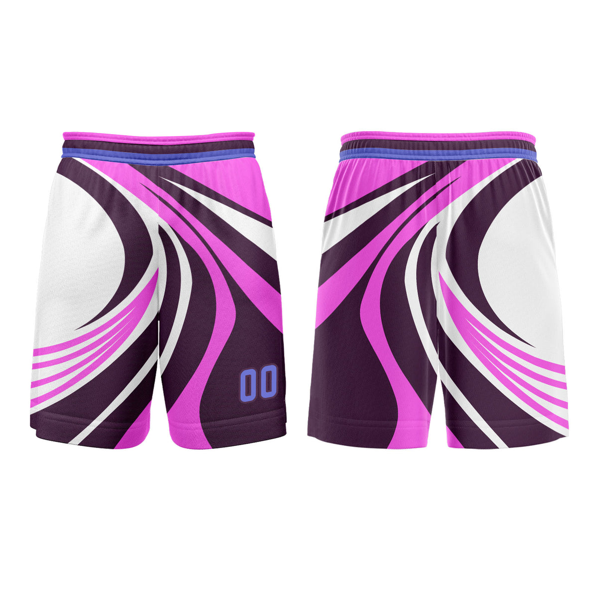 Benutzerdefinierter Rosa Lila Basketball Jersey Uniform Anzug gedruckt Ihr Logo Name Nummer