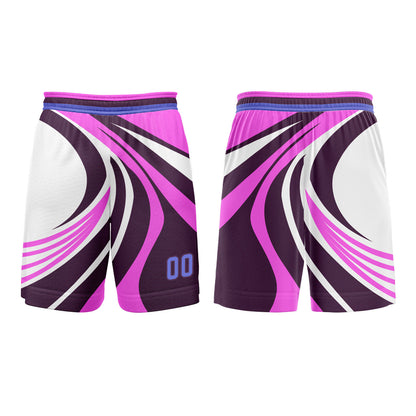 Benutzerdefinierter Rosa Lila Basketball Jersey Uniform Anzug gedruckt Ihr Logo Name Nummer
