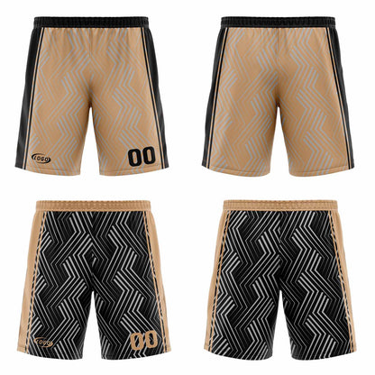 Benutzerdefinierte Braun Schwarz Reversible Basketball Jersey Personalisierte Drucken Name Nummer Logo