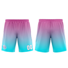 Benutzerdefinierter Hellblau Rosa Basketball Jersey Uniform Anzug gedruckt Ihr Logo Name Nummer