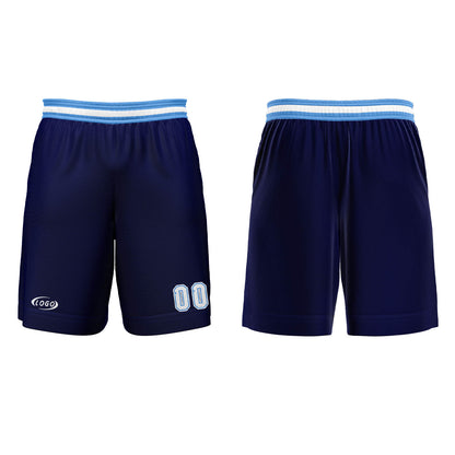 Benutzerdefinierter Marineblau Weiß Basketball Jersey Uniform Anzug gedruckt Ihr Logo Name Nummer