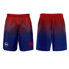 Kundenspezifisches Rot Dunkelblau Basketball Fußball Schießen langes T-Shirt für Erwachsene und Kinder