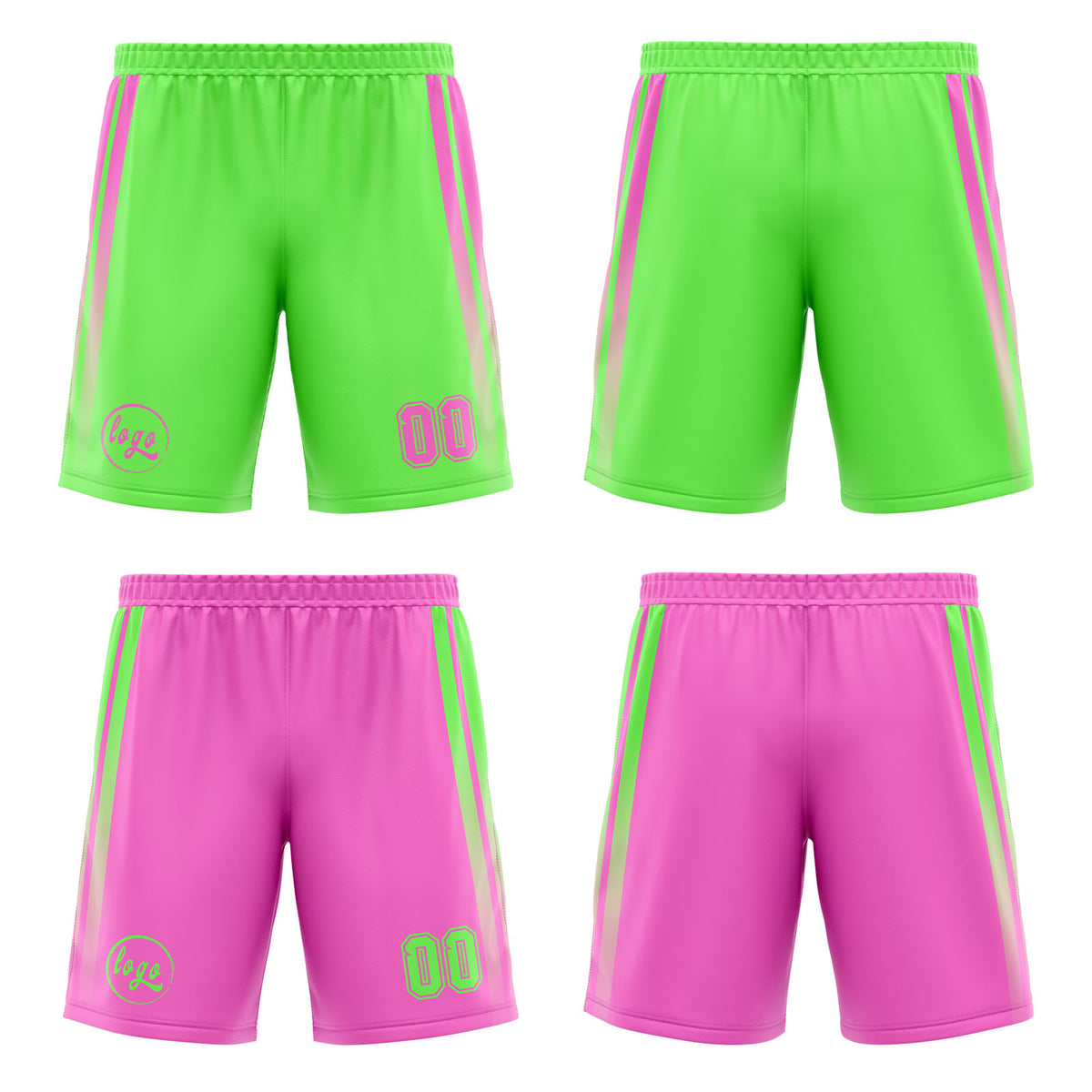 Benutzerdefinierte Grün Rosa Reversible Basketball Jersey Personalisierte Drucken Name Nummer Logo
