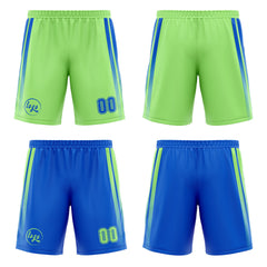 Benutzerdefinierte Blau Grün Reversible Basketball Jersey Personalisierte Print Name Nummer Logo