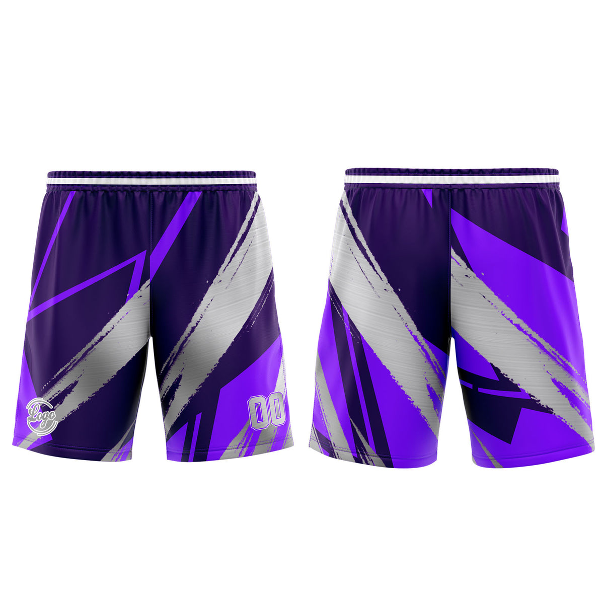 Benutzerdefinierter Lila Grau Basketball Jersey Uniform Anzug gedruckt Ihr Logo Name Nummer