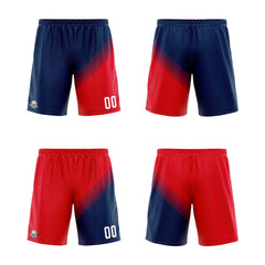 Benutzerdefinierte Marine Rot Reversible Basketball Jersey Personalisierte Print Name Nummer Logo