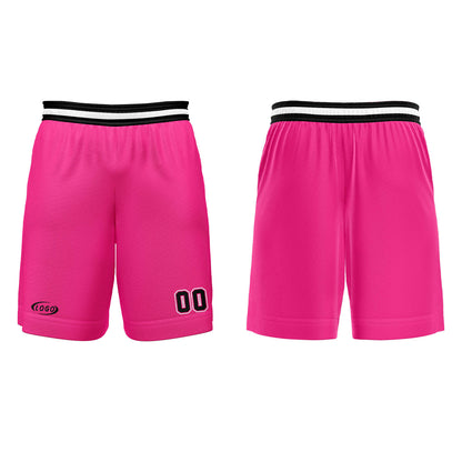 Benutzerdefinierter Rosa Schwarz Weiß Basketball Jersey Uniform Anzug gedruckt Ihr Logo Name Nummer