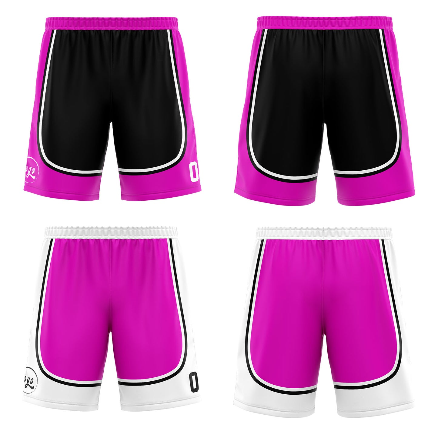 Benutzerdefinierte Schwarz Lichtlila Reversible Basketball Jersey Personalisierte Print Name Nummer Logo