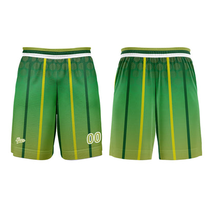 Benutzerdefinierter Grün Basketball Jersey Uniform Anzug gedruckt Ihr Logo Name Nummer