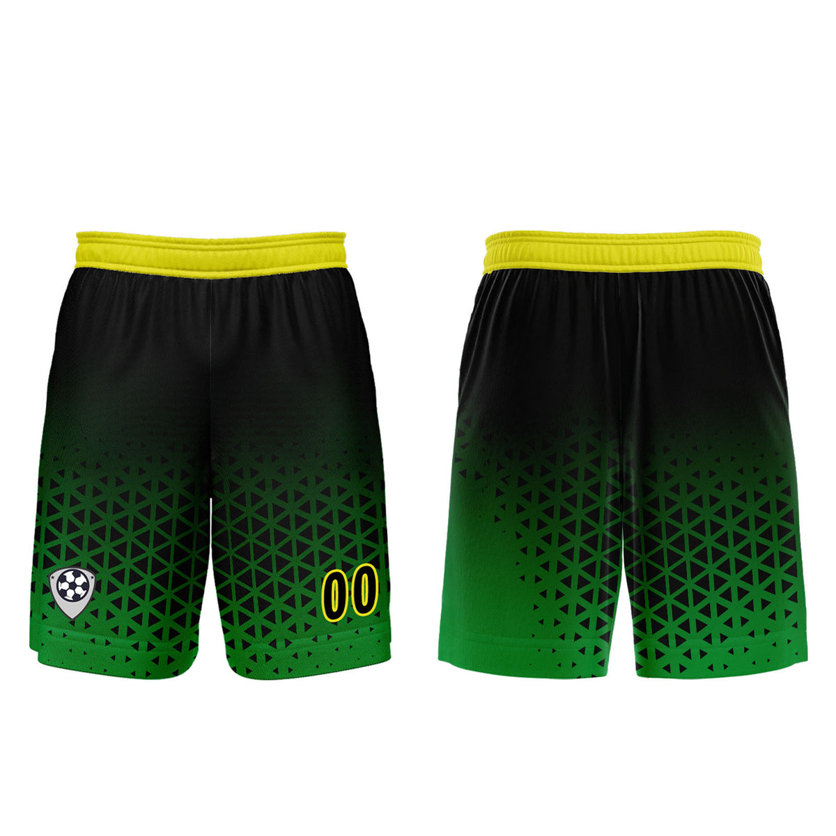 Benutzerdefinierte Grün Gelb Trikots für Männer Frauen Personalisierte Fußball Uniformen für Erwachsene und Kind