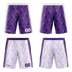 Benutzerdefinierte Lila Weiß Reversible Basketball Jersey Personalisierte Drucken Name Nummer Logo