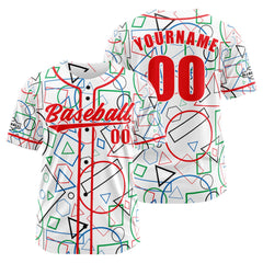 Benutzerdefiniert Weiß Rot Baseball Uniformen Drucken für Jungs Mädchen und Kinder Machen Ihr Team Mehr Vielfältig
