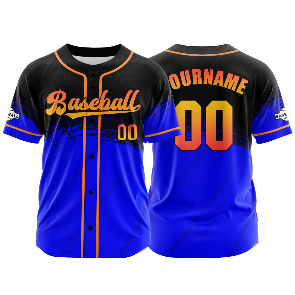 Benutzerdefiniert Blau Baseball Uniformen Drucken für Jungs Mädchen und Kinder Machen Ihr Team Mehr Vielfältig