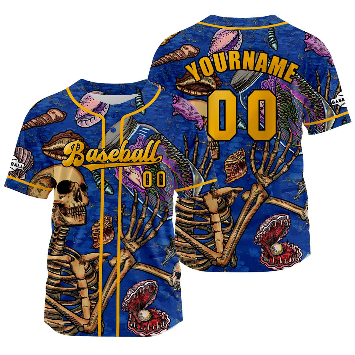 Benutzerdefiniert Blau Gelb Baseball Uniformen Drucken für Jungs Mädchen und Kinder Machen Ihr Team Mehr Vielfältig