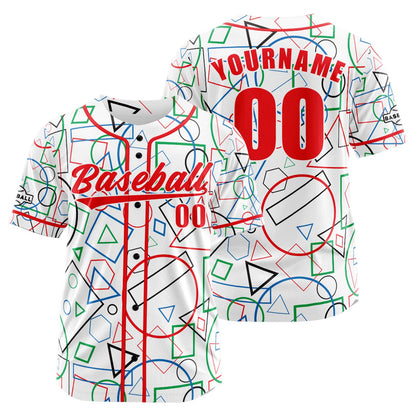 Benutzerdefiniert Weiß Rot Baseball Uniformen Drucken für Jungs Mädchen und Kinder Machen Ihr Team Mehr Vielfältig