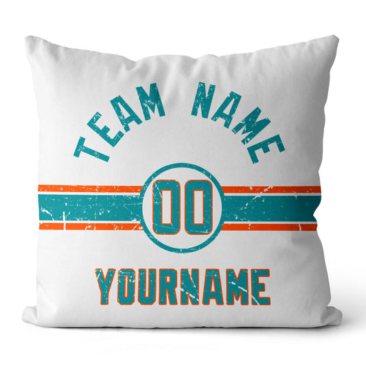 Personalisiertes Wurfkissen im Fußball-Stil mit bedrucktem Namen und Nummer, geeignet als Geschenk für Männer, Frauen und Jungen