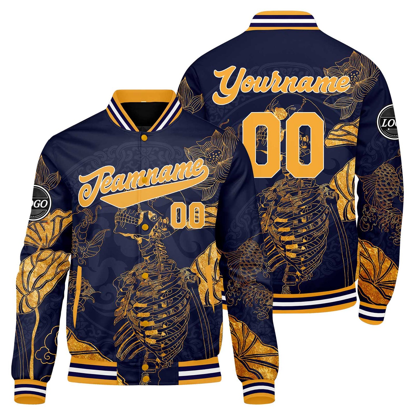 Benutzerdefinierte Orange Varsity-Jacke. Letterman-Jacke für Männer, Frauen und Jugendliche