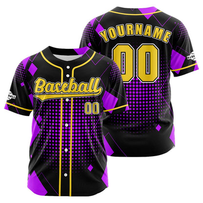 Benutzerdefiniert Schwarz Lila Baseball Uniformen Drucken für Jungs Mädchen und Kinder Machen Ihr Team Mehr Vielfältig