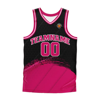 Benutzerdefinierter Schwarze Rose Basketball Jersey Uniform Anzug gedruckt Ihr Logo Name Nummer