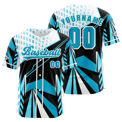 Benutzerdefiniert Hellblau Baseball Uniformen Drucken für Jungs Mädchen und Kinder Machen Ihr Team Mehr Vielfältig