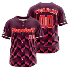 Benutzerdefiniert Rot Baseball Uniformen Drucken für Jungs Mädchen und Kinder Machen Ihr Team Mehr Vielfältig
