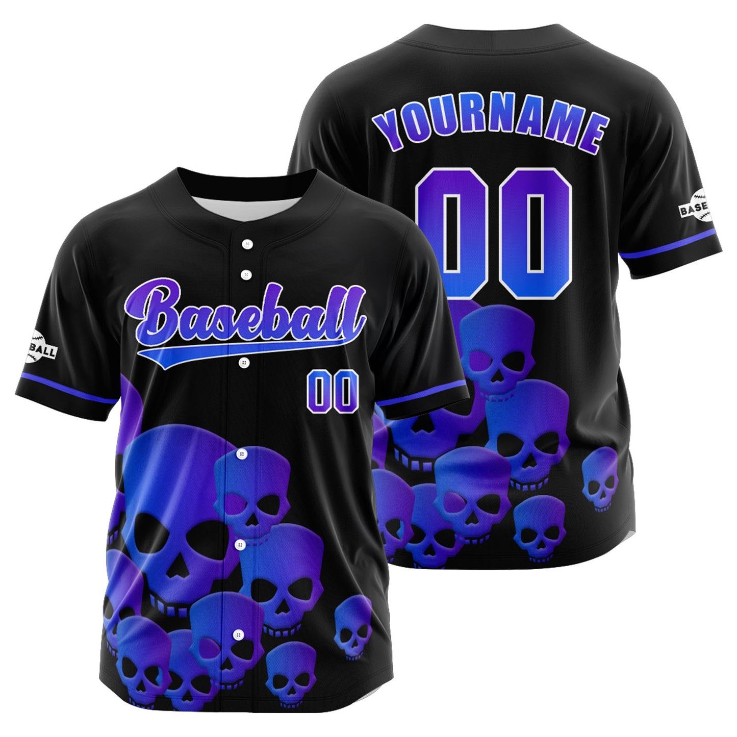 Benutzerdefiniert Schwarz Lila Baseball Uniformen Drucken für Jungs Mädchen und Kinder Machen Ihr Team Mehr Vielfältig
